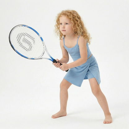 Girls’ Two-Piece Active Play Set with Wrap Skirt