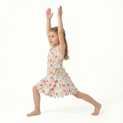 Playful Pattern Ruffle-Hem Summer Dress