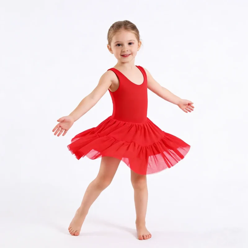 New Design Summer Mesh Tennis Dress for Girls Sports Clothing for Toddler Yoga Baby Girls' Dresses