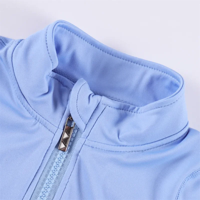 Kid Quick Dry Full Zipper Long Sleeve Yoga Set