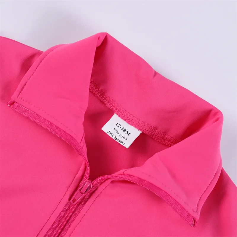 High Quality Nylon Spandex Girls Sports Activewear Long Sleeve