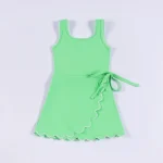 Elegant Yoga Dress for Girls Sleeveless Design Custom