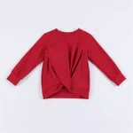 Quick Dry Stretchy Light Blue Long Sleeve Twist Hem Yoga Top