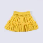Kids Customizable Breathable Mesh Yoga Dress Stretch Tulle Skirt with Shorts