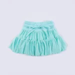Kids Customizable Breathable Mesh Yoga Dress Stretch Tulle Skirt with Shorts