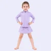 使用工具生成图片 (8) Girls Yoga Set Zip Jacket Bow Skirt with Shorts Liner Custom