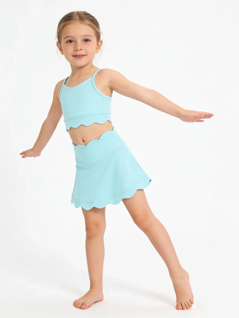 Four-Way Stretch Elastic Yoga Skirt Matching Set