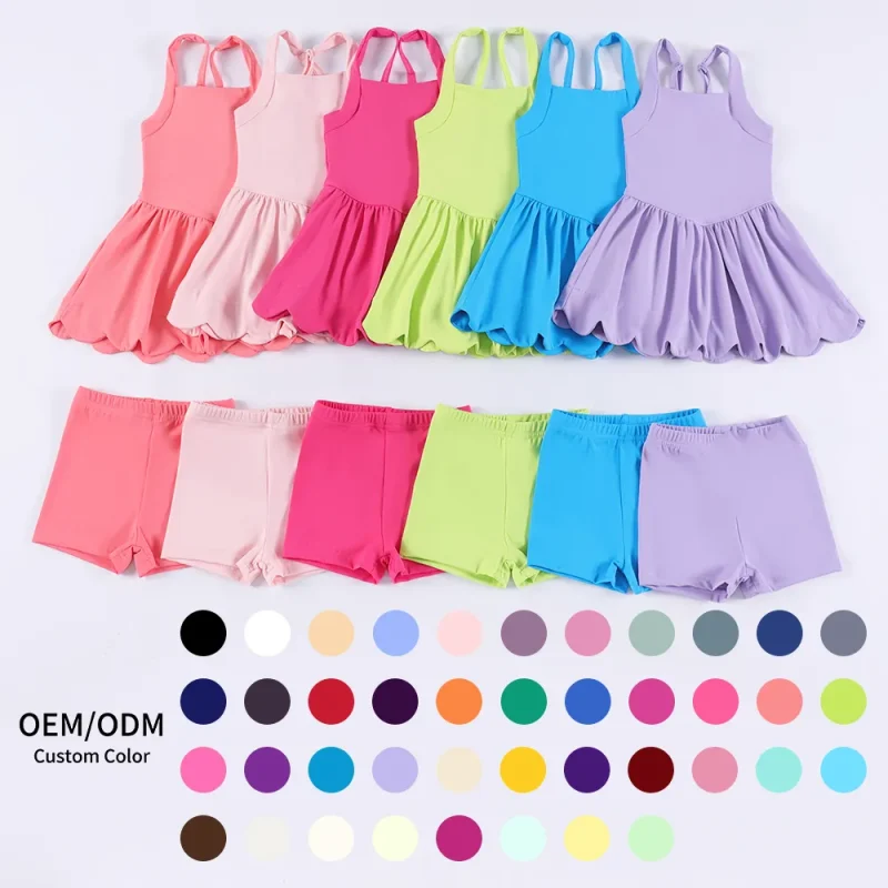 Soft High Elastic Kids Yoga Dress